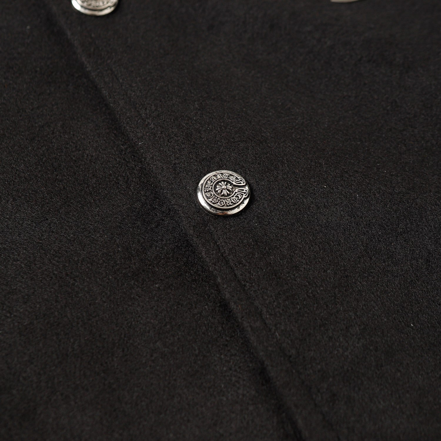 Chrome Hearts Cross Embroidered Leather Sleeve Varsity Jacket - Black Street Style 116