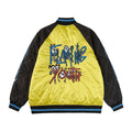 Chrome Hearts Flaming Youth Bomber Jacket - Yellow Black Graphic Street Coat D10