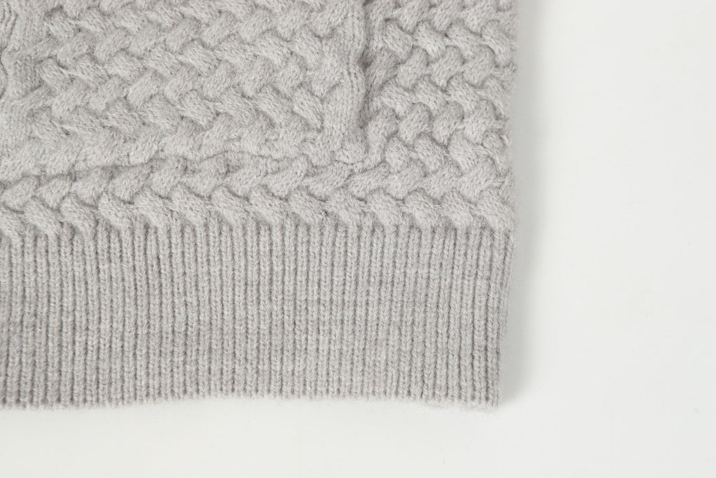 Chrome Hearts Gothic Cross Knit Cardigan - Black Grey Streetwear Jacket 904