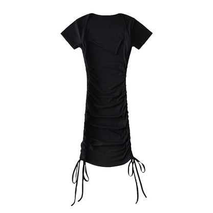 Women's Dresses Sexy Drawstring Ruffle Dress