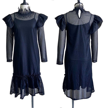 Women's Dress Women's Hollow-out Long-Sleeved Blouse Sling