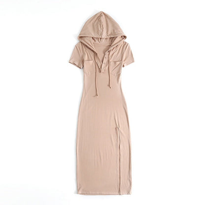 Women's Dresses Slim-Fit Hood Sheath Dress