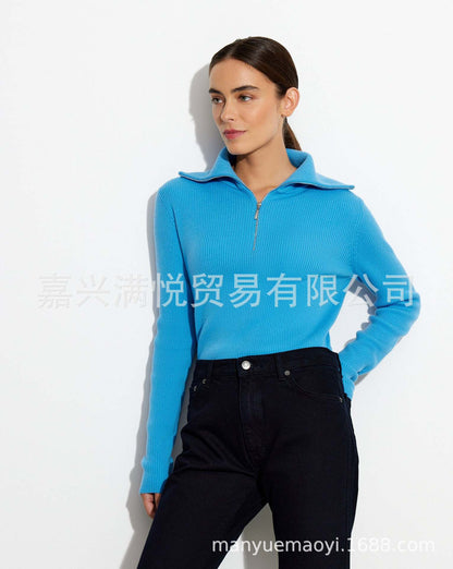 Women Work Business Casual Sweats Turtleneck Knitting Slim-Fitting Sweater
