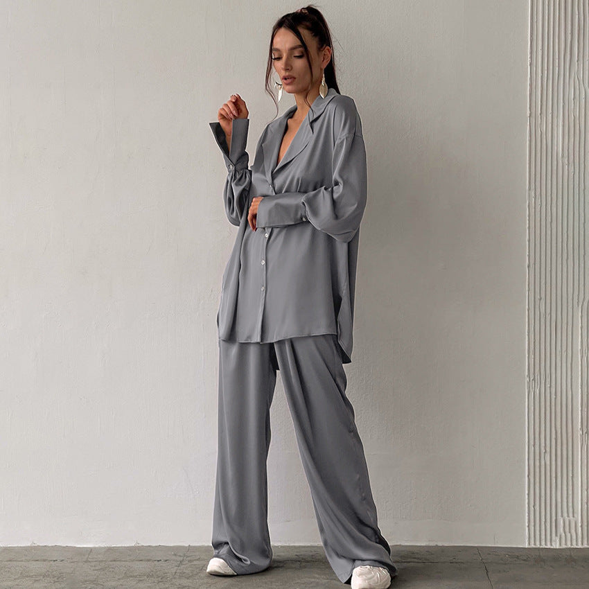 Women's Co-Ords Autumn and Winter Long-Sleeved Shirt Women's Loose Casual