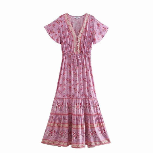 Women's Dresses Farm Leisure Wind Drawstring Dress