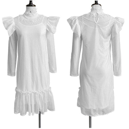 Women's Dress Women's Hollow-out Long-Sleeved Blouse Sling