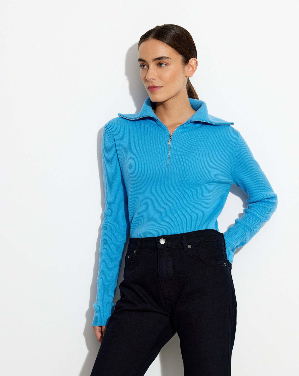 Women Work Business Casual Sweats Turtleneck Knitting Slim-Fitting Sweater