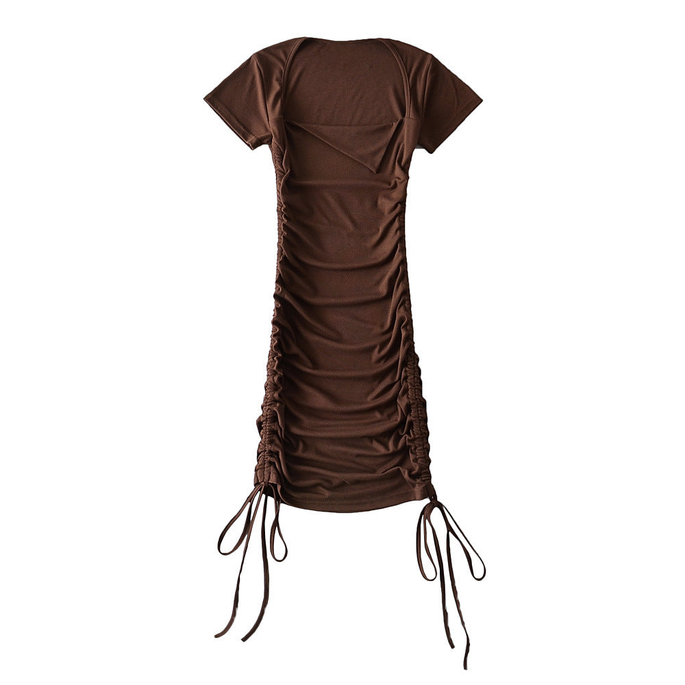 Women's Dresses Sexy Drawstring Ruffle Dress