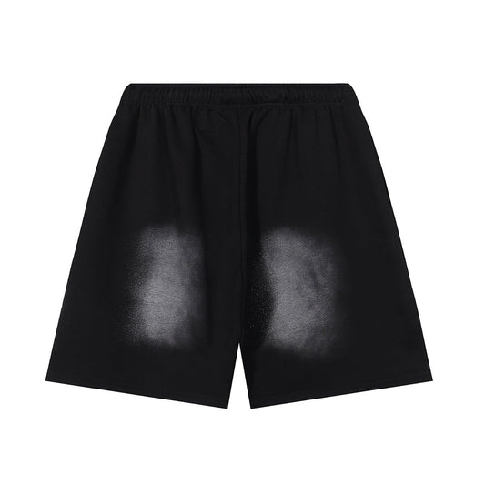 Hellstar Flame Graphic Shorts Black and White