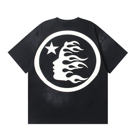 Hellstar Classic Black Tee with White Logo Detail